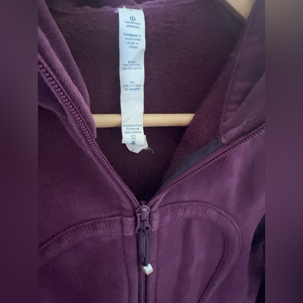 Purple Lululemon Scuba Stretch Lined Hood Zip-Up Hoodie Size 6 - Picture 5 of 8